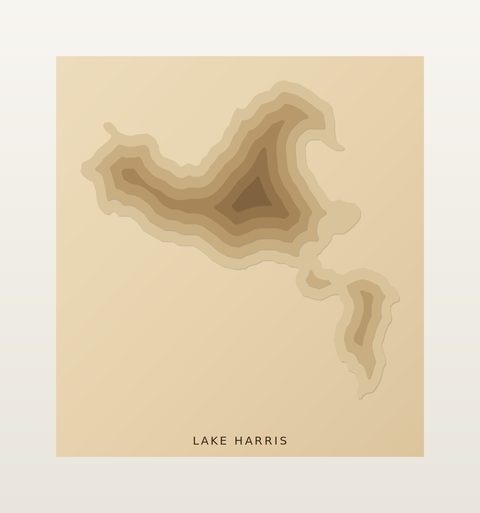 Lake Harris wood map