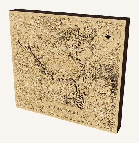 Lake Hartwell wood map