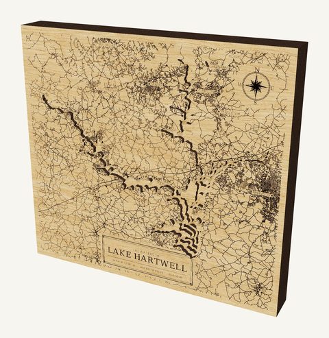 Lake Hartwell wood map