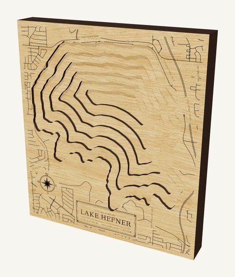 Lake Hefner wood map