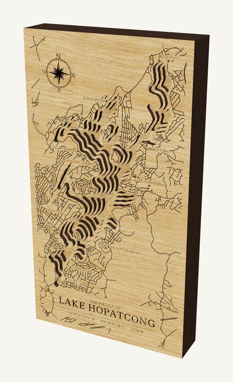 Lake Hopatcong wood map