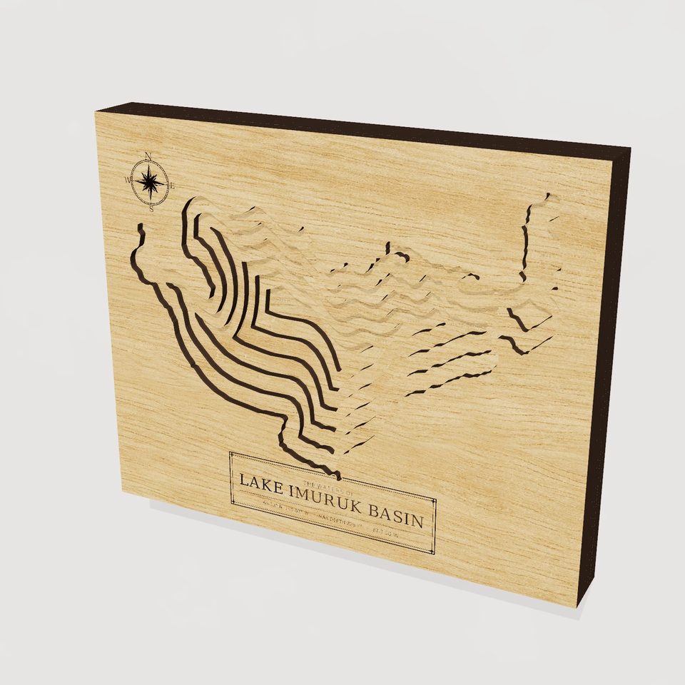 Lake Imuruk Basin 3D wood map, hero view