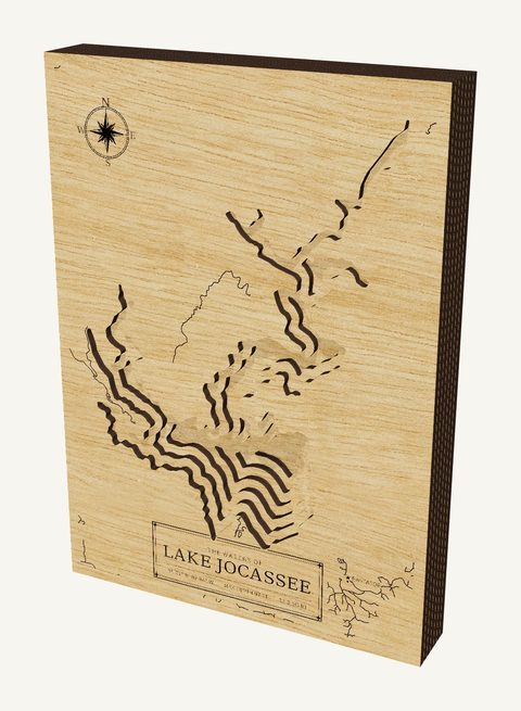 Lake Jocassee wood map