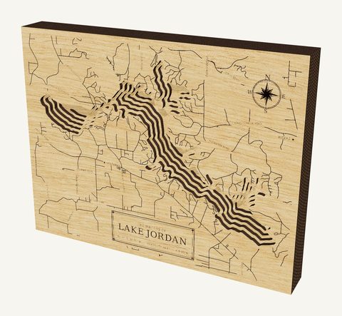 Lake Jordan wood map