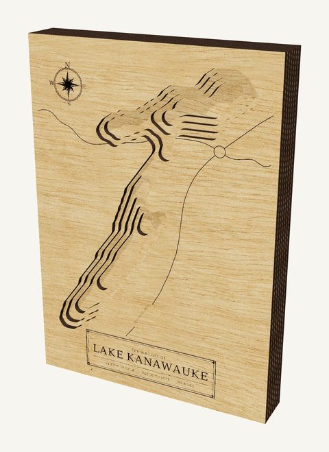 Lake Kanawauke wood map