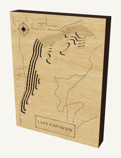 Lake Kapowsin wood map