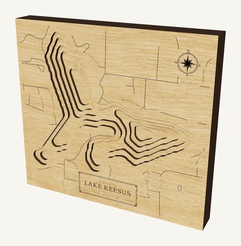 Lake Keesus wood map
