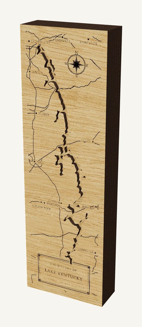 Lake Kentucky wood map