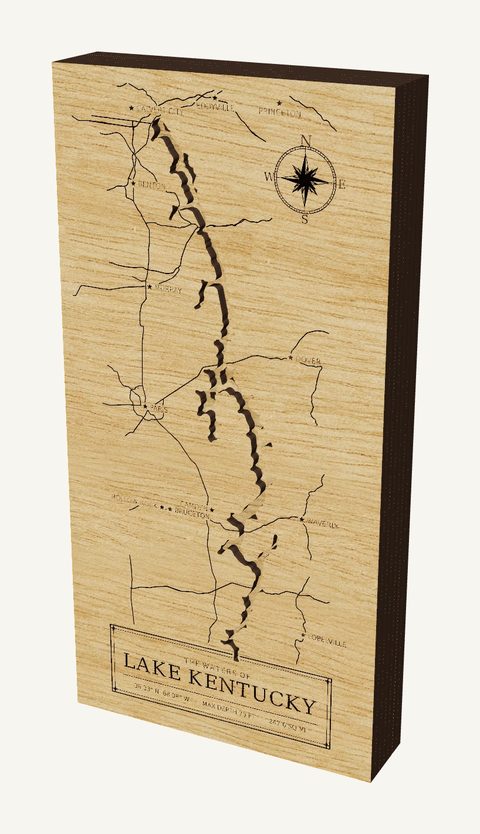 Lake Kentucky wood map