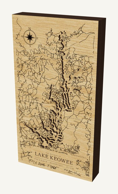 Lake Keowee wood map