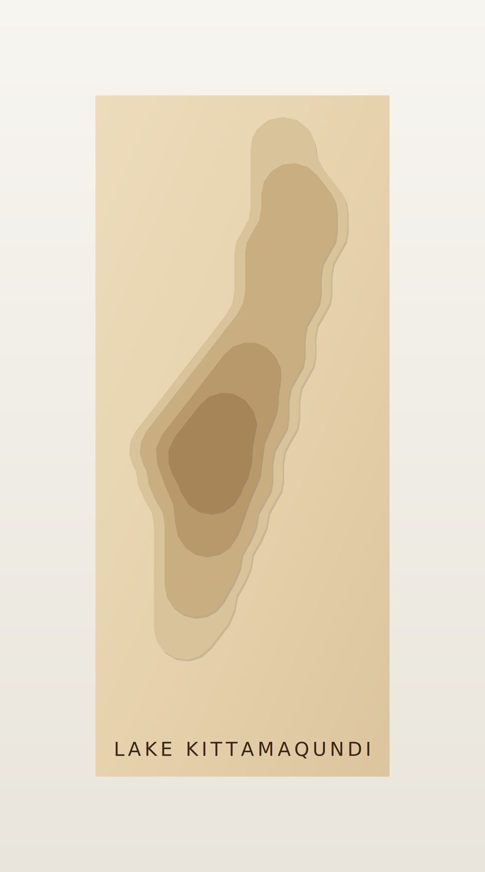 Lake Kittamaqundi 3D wood map, preview view
