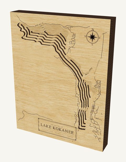 Lake Kokanee wood map