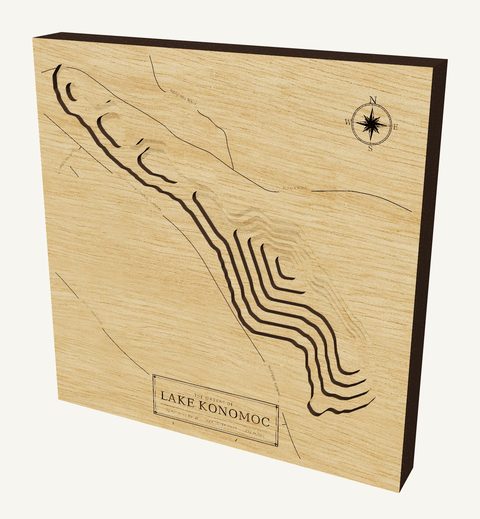 Lake Konomoc wood map