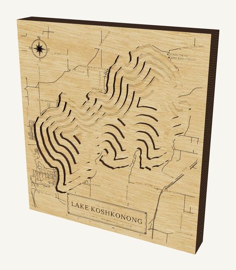 Lake Koshkonong wood map