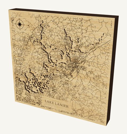 Lake Lanier wood map