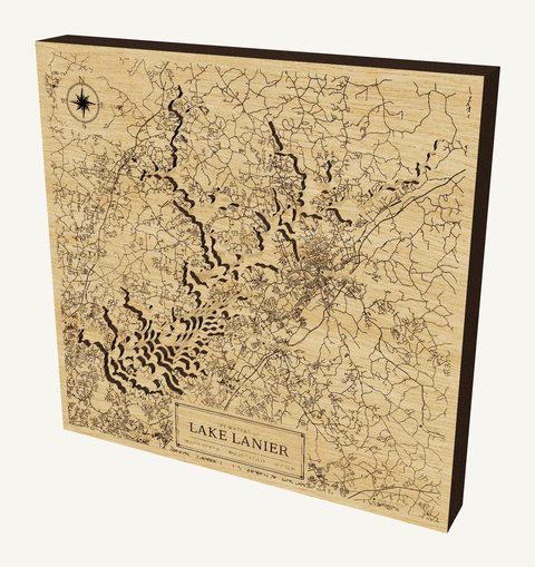 Lake Lanier wood map