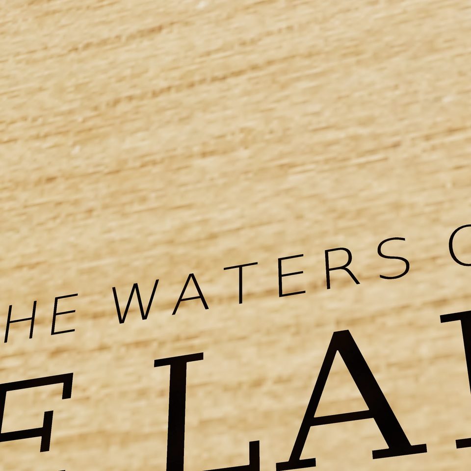 Lake Lanier 3D wood map, title view