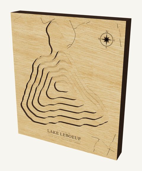 Lake LeBoeuf wood map