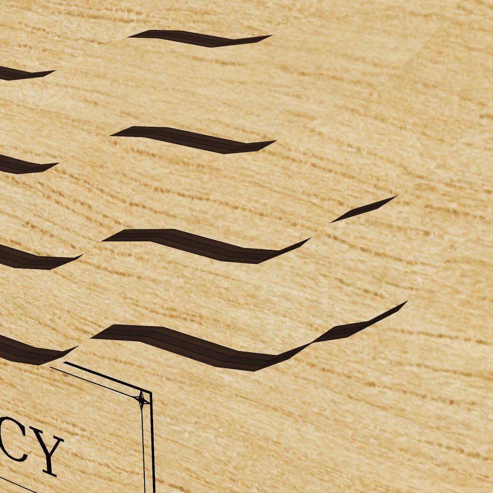 Lake Lucy 3D wood map, detail view