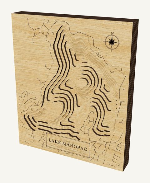 Lake Mahopac wood map