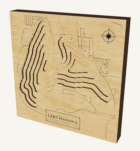 Lake Manawa wood map