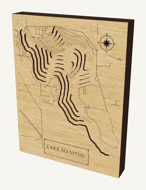 Lake Manitou wood map