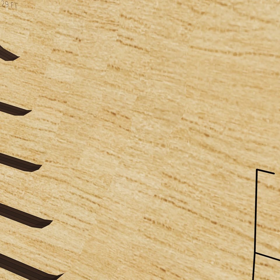 Lake Mann 3D wood map, detail view
