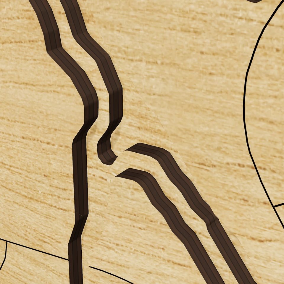 Lake Marburg 3D wood map, detail view