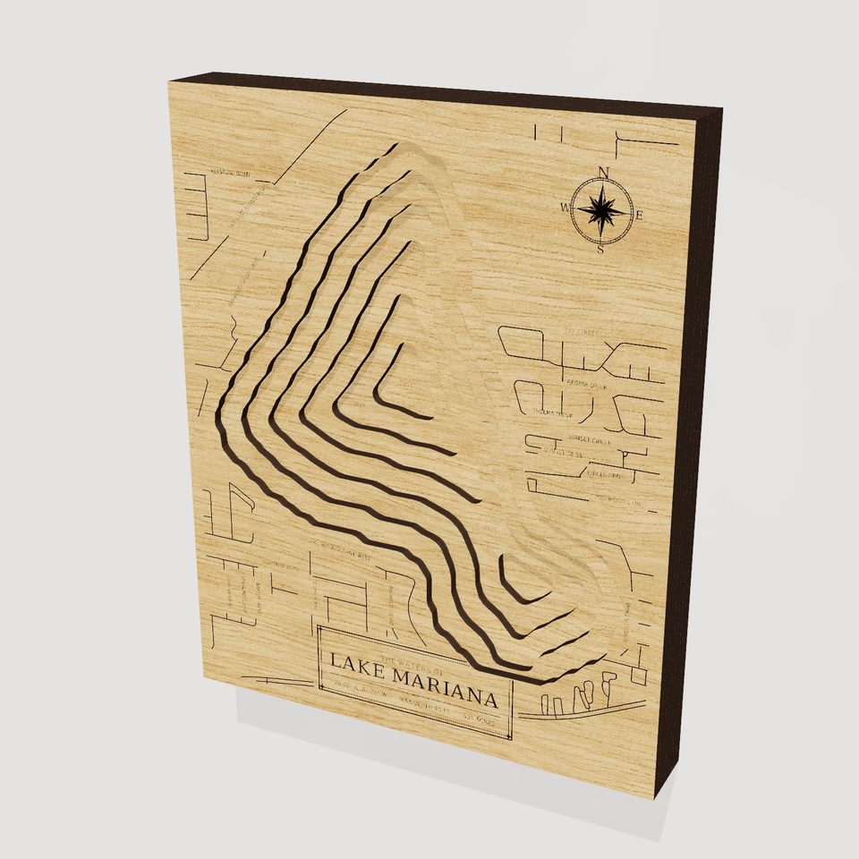 Lake Mariana 3D wood map, hero view