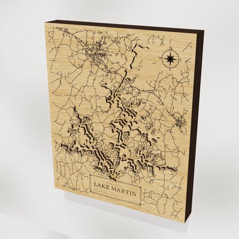 Lake Martin wood depth map