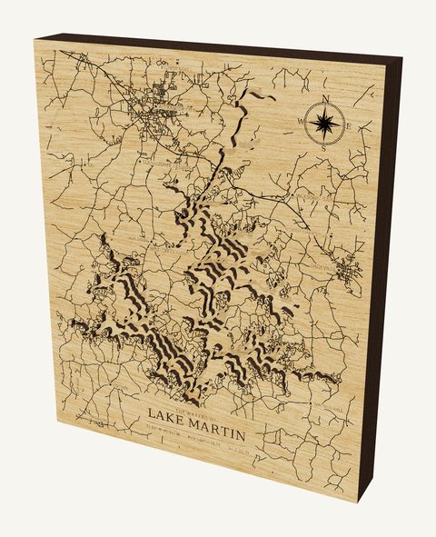 Lake Martin wood map