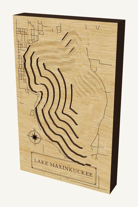 Lake Maxinkuckee wood map