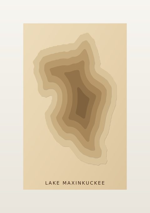 Lake Maxinkuckee wood map