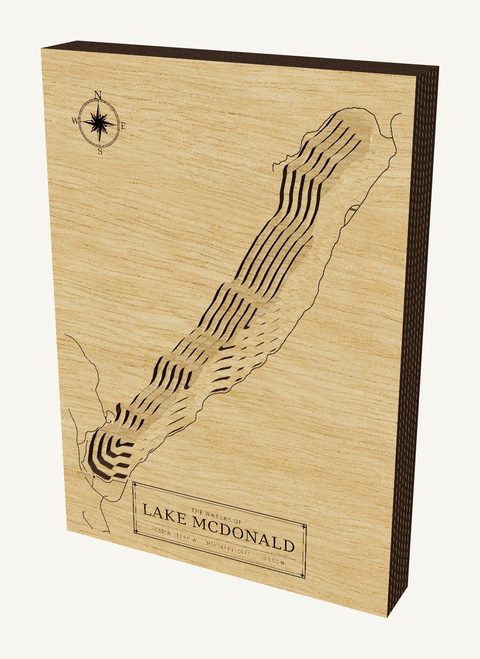 Lake McDonald wood map