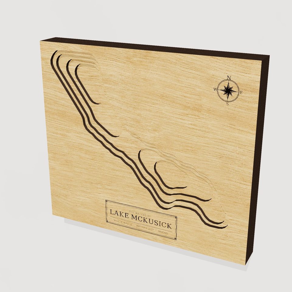 Lake McKusick 3D wood map, hero view