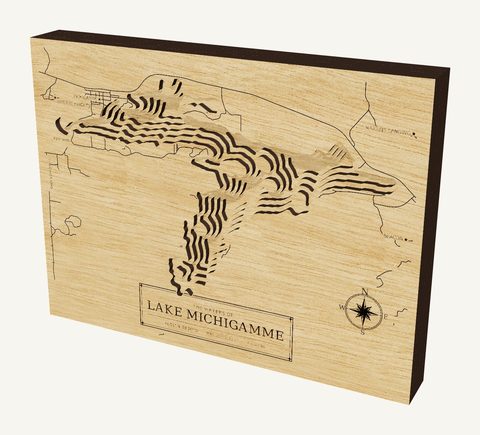 Lake Michigamme wood map