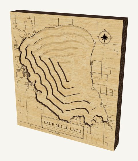 Lake Mille Lacs wood map