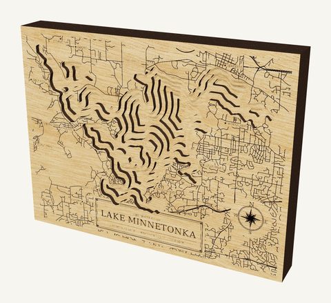 Lake Minnetonka wood map