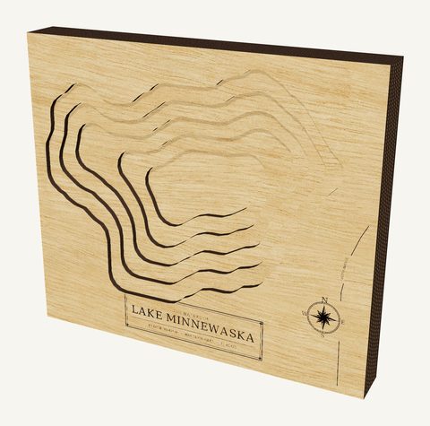 Lake Minnewaska wood map