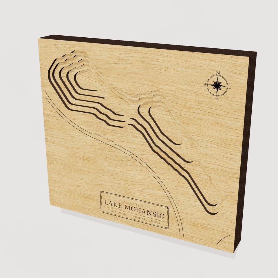 Lake Mohansic 3D wood map, hero view