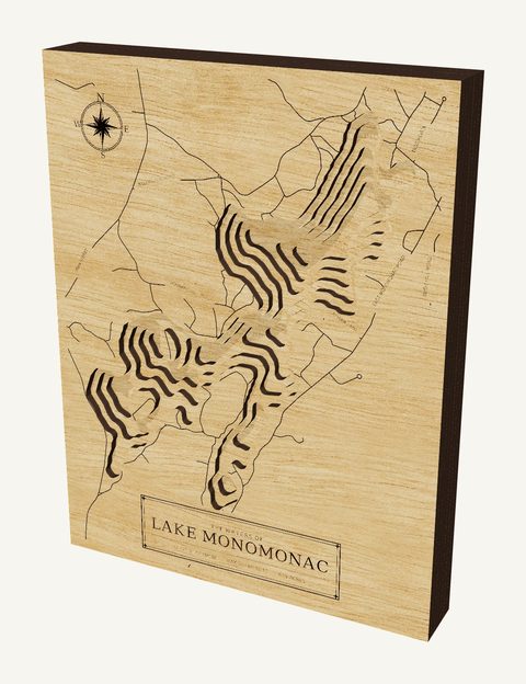 Lake Monomonac wood map