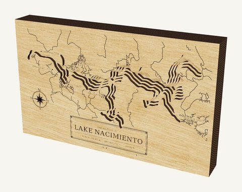 Lake Nacimiento wood map