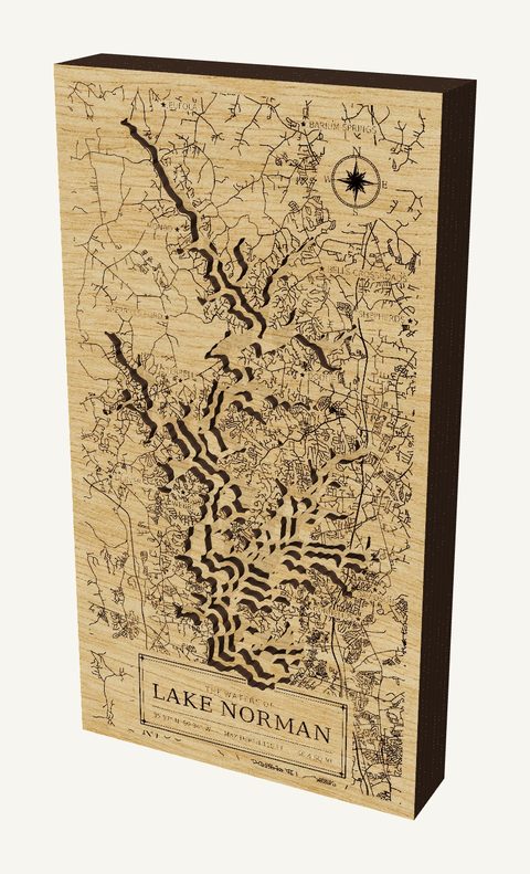 Lake Norman wood map