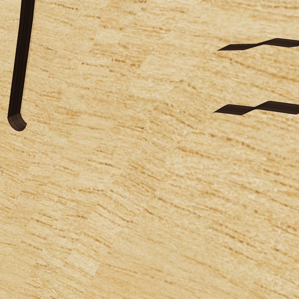Lake Norris 3D wood map, detail view