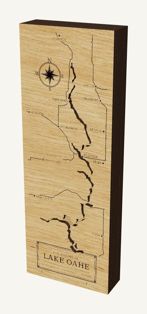 Lake Oahe wood map