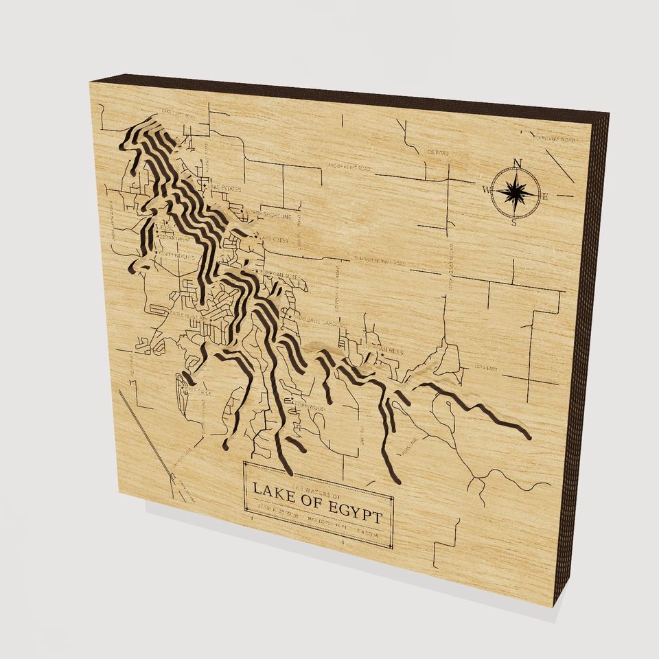 Lake of Egypt 3D wood map, hero view