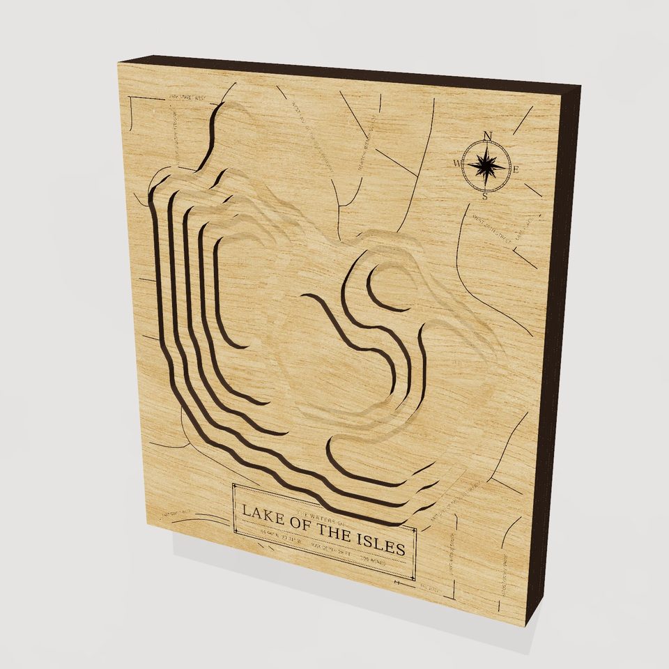 Lake of the Isles 3D wood map, hero view