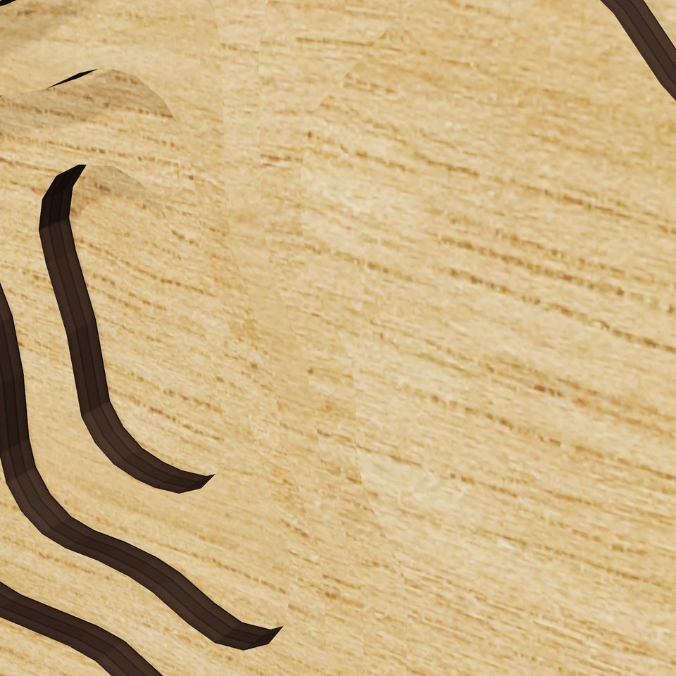 Lake Osceola 3D wood map, detail view