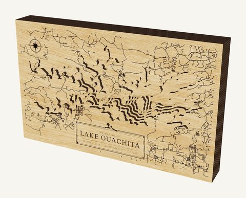 Lake Ouachita wood map
