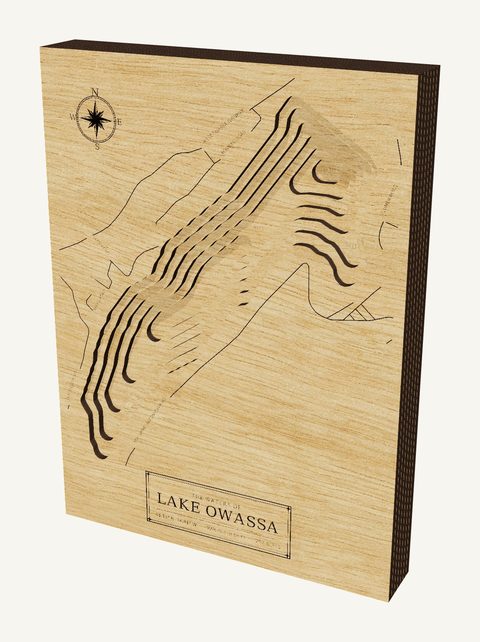 Lake Owassa wood map